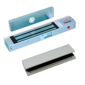 Magnetic door lock kit with 300lb electromagnetic lock and U-bracket for glass doors. VIS-ML300LED FPC-5224 VISIONIS