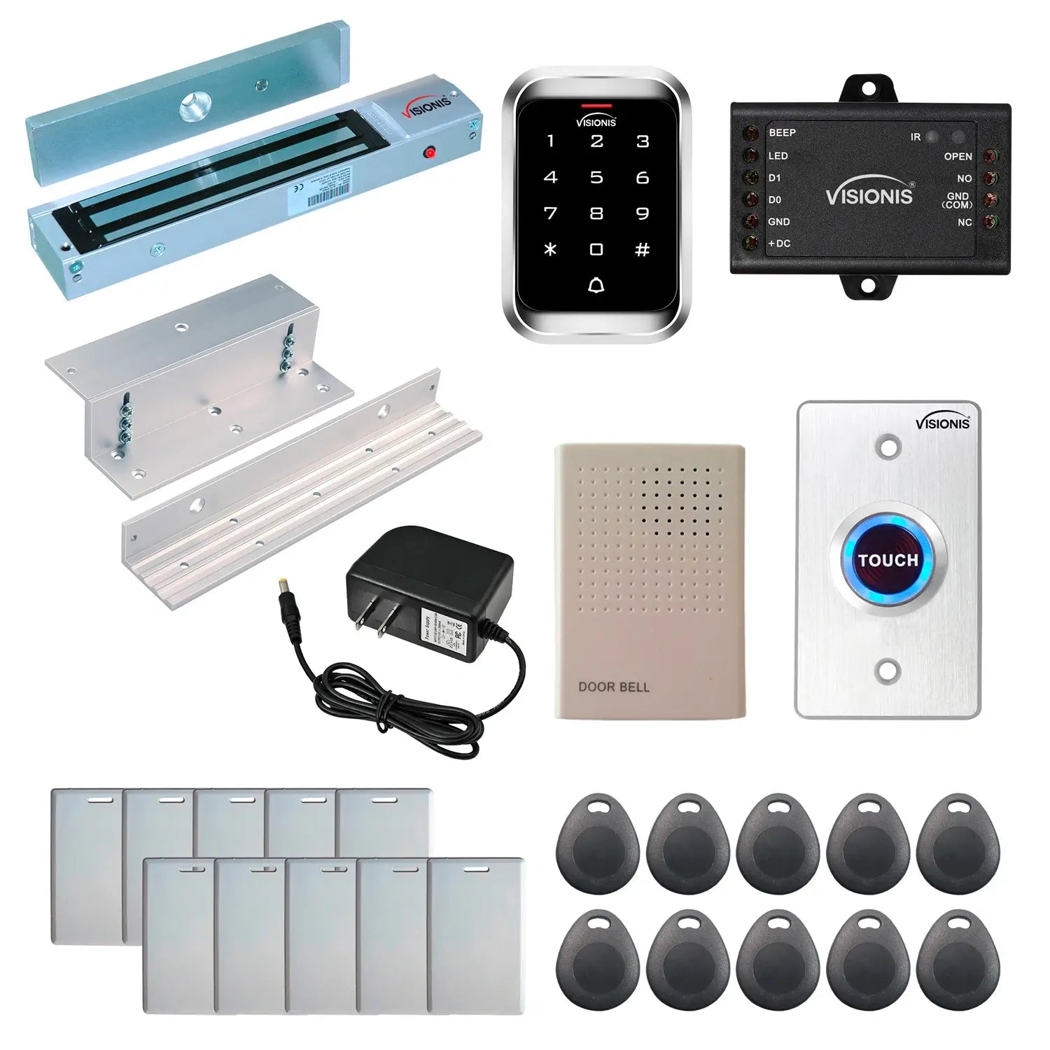 300 lbs magnetic door lock with keypad kit for door access control -  FPC-5280-VS