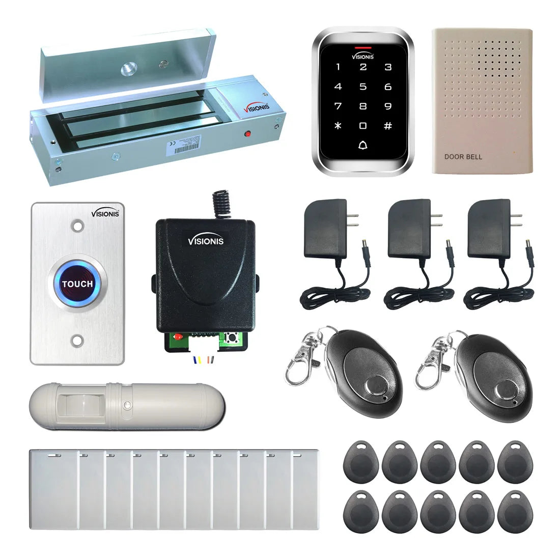1200 lbs Maglocks with keypad card reader, push to exit button, motion sensor - FPC-5296