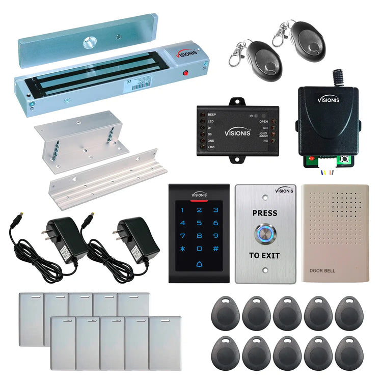 600 lbs Magnetic door lock with keypad card reader, push to exit button - FPC-5339