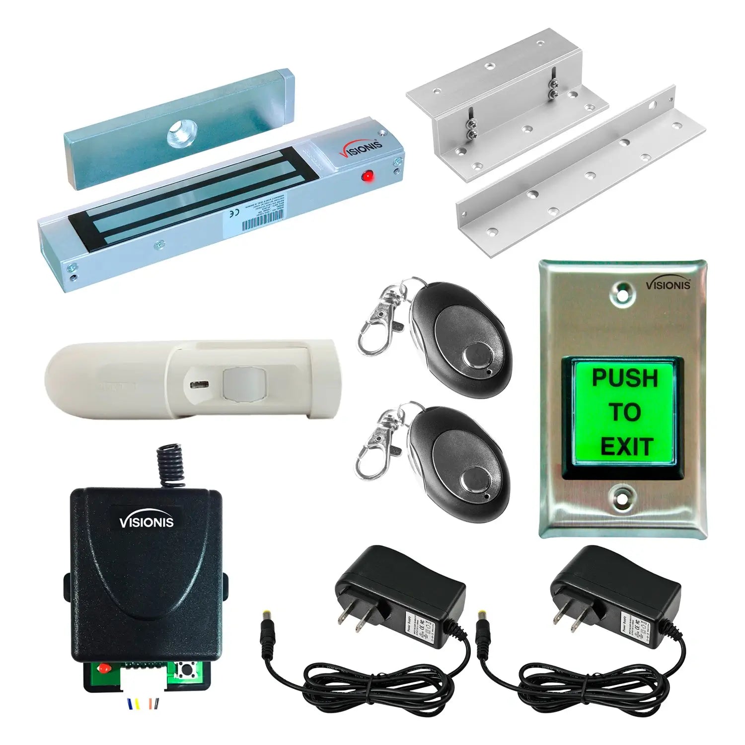 maglock door lock with button release with RF transmitter and receiver - FPC-5357