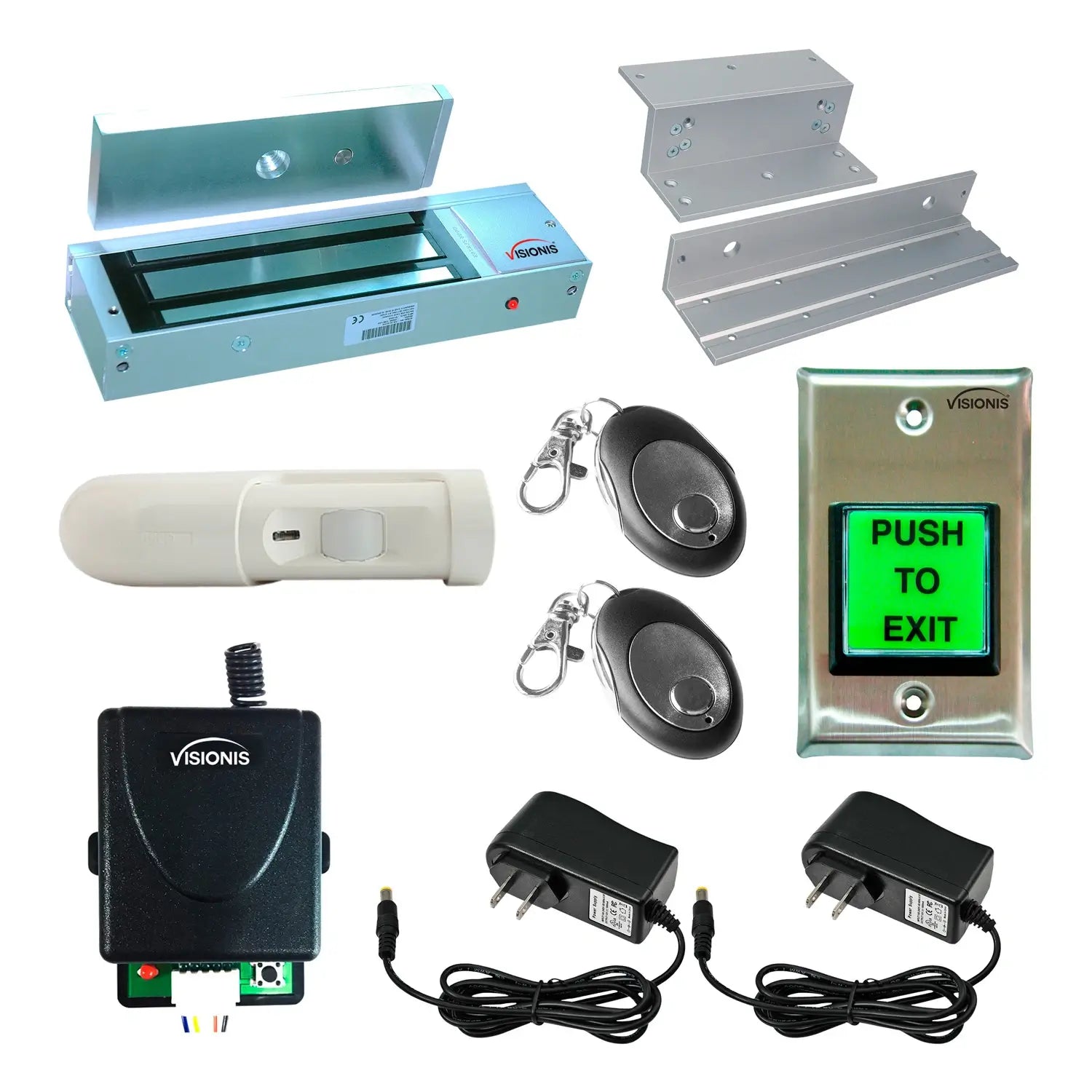 magnetic door lock with button release with RF transmitter and receiver - FPC-5359