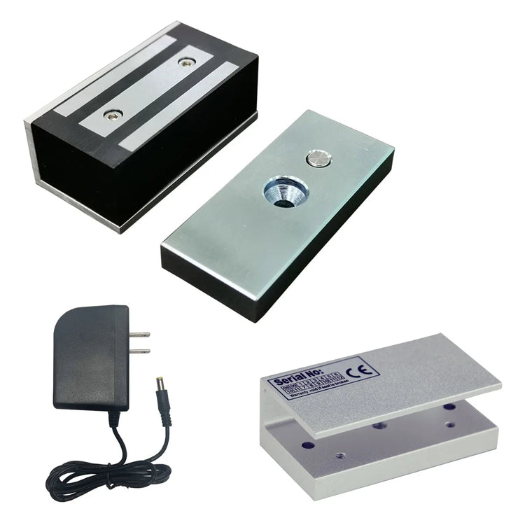 Cabinet Magnetic Lock  + U Bracket for Glass Door + Power Supply - FPC-5372