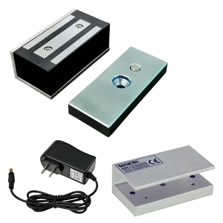 Cabinet Magnetic Lock  + U Bracket for Glass Door + Power Supply - FPC-5372