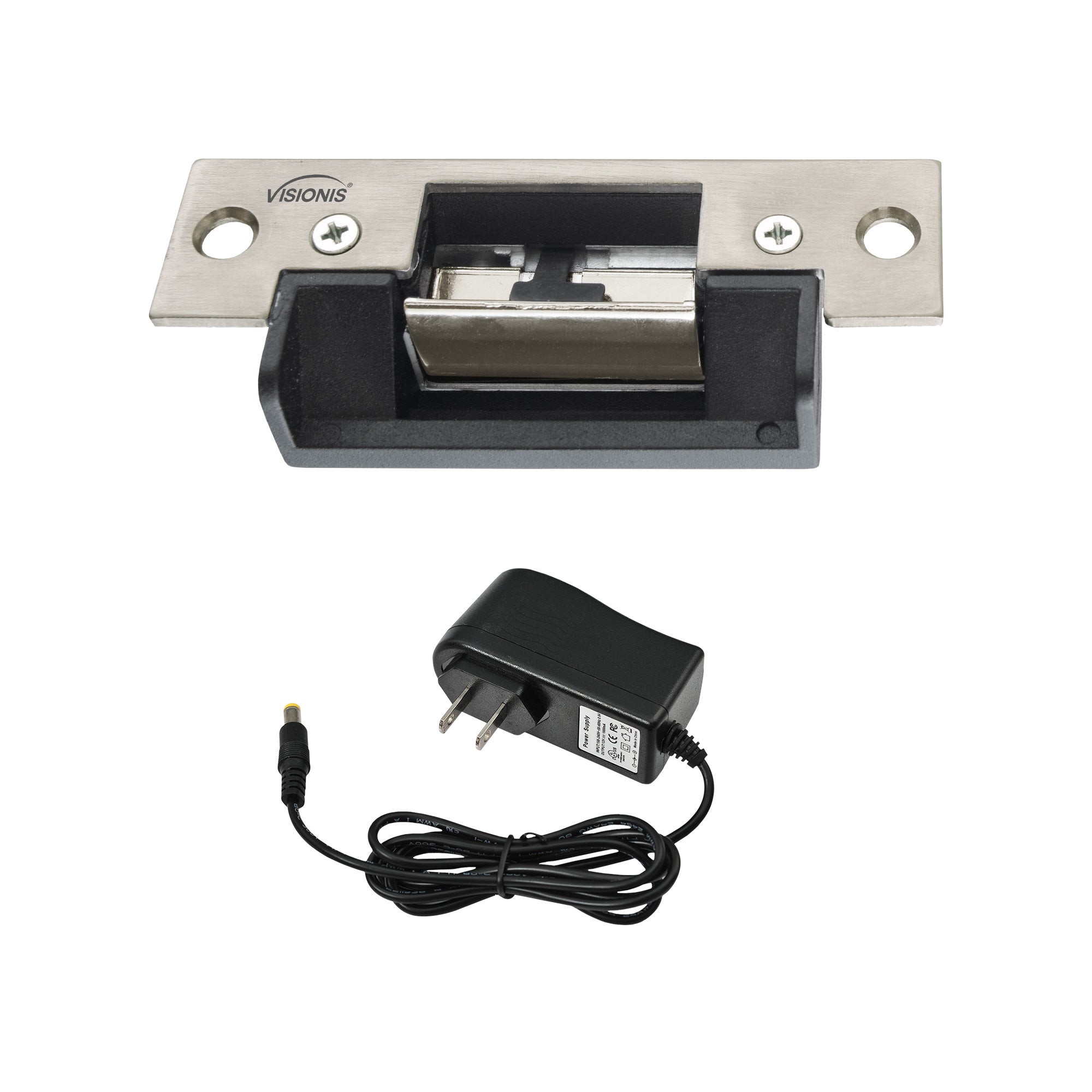 Electric door strike VIS-EL103-FSE with power supply for door access contro