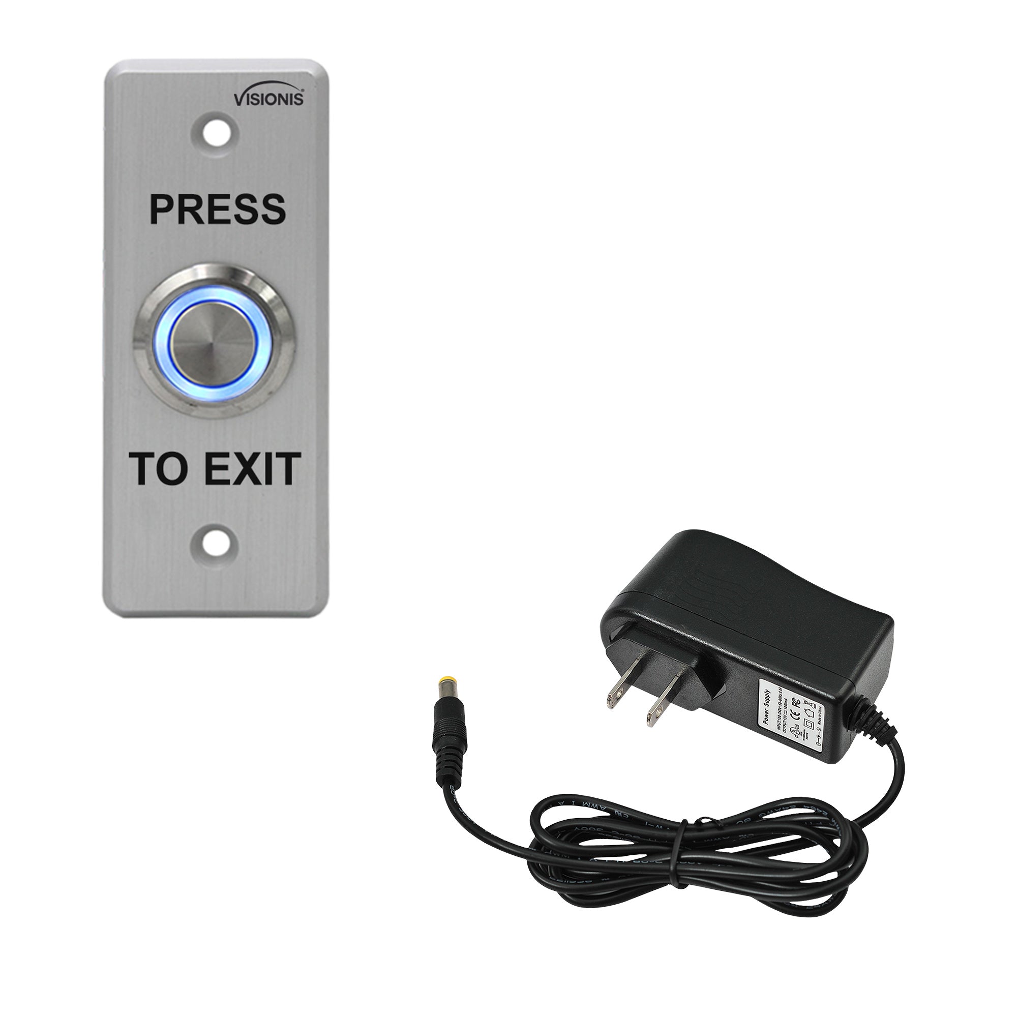 FPC-5405 Outdoor Weather And WaterProof Stainless Steel Door Bell Type Round Request To Exit Button Slim Size For Door Access Control With Power Supply