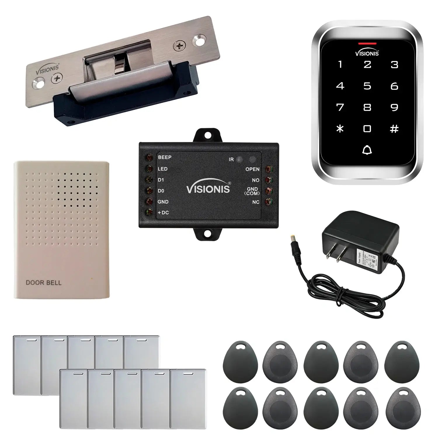 electric door strike​ with keypad card reader, motion sensor - FPC-5456