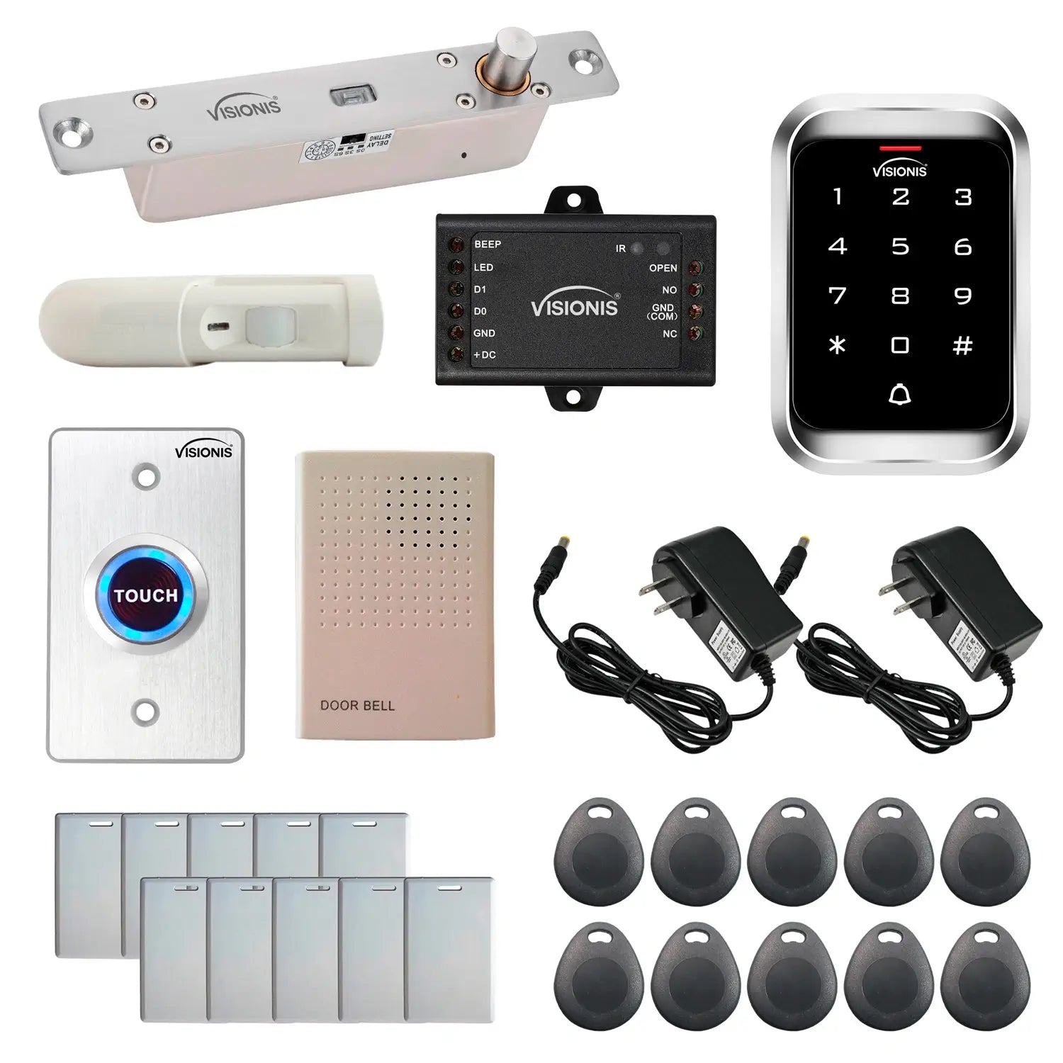 standalone keypad access control with electric bolt lock, keypad card reader, motion sensor - FPC-5460