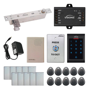 Stand alone card access system with electric drop bolt lock, keypad card reader - FPC-5543
