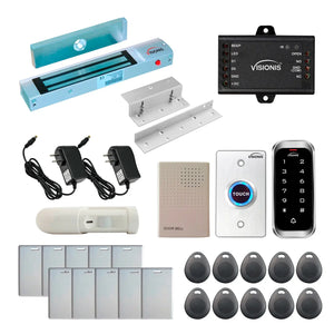 standalone access control with magnetic door locks, keypad card reader, motion sensor - FPC-5591