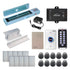 Standalone access control system with 600 lbs maglock, keypad card reader, push to exit button - FPC-5641
