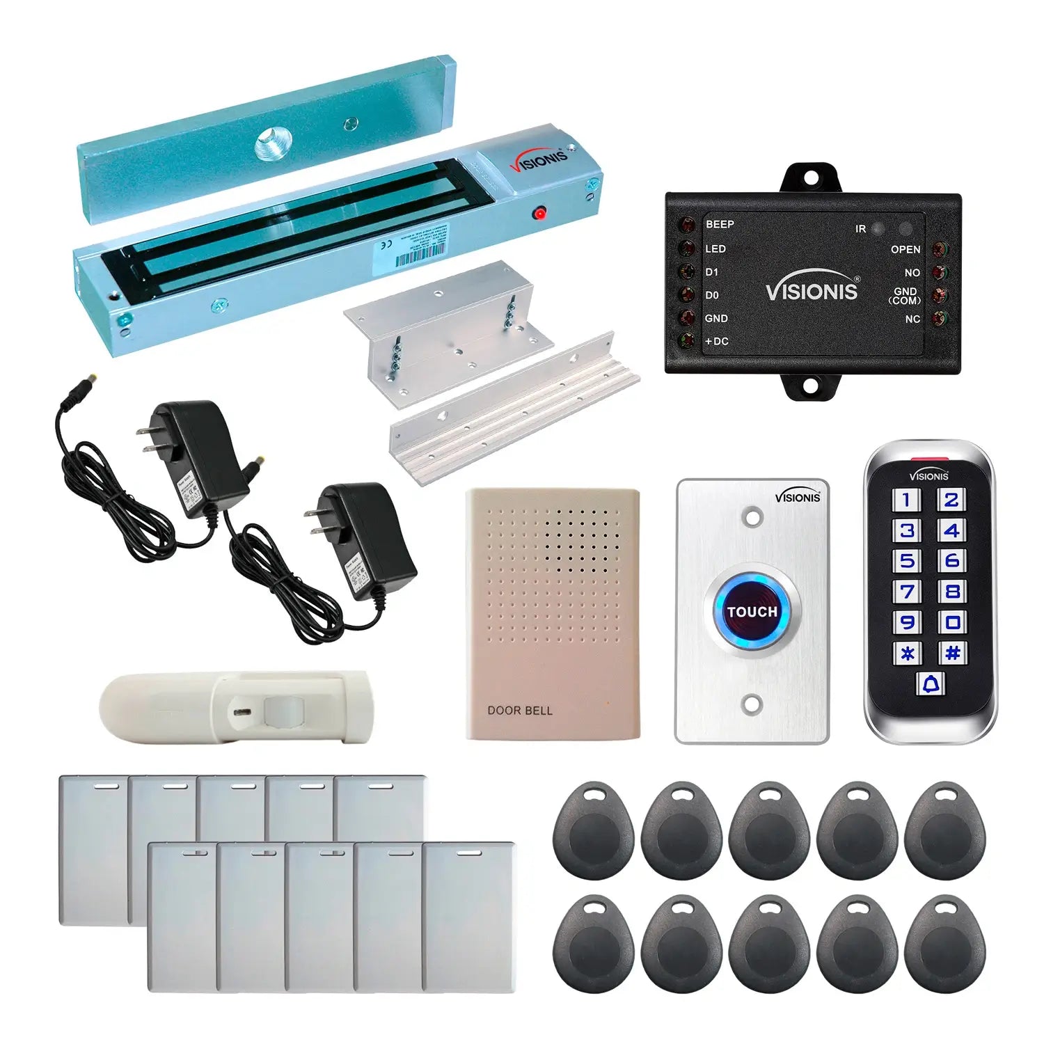 Visionis FPC-5643 One Door Access Control In Swinging Door 600lbs Maglock