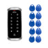 Standalone Access Control Keypad and Card Reader VIS-3003. Indoor + Outdoor Rated IP68. Wiegand 26. Slim Design. No Software + Pack Of 10 Proximity Key Tags - FPC-5679 Kit Visionis