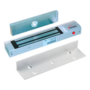 Magnetic door lock kit with 300lb maglock and LS bracket for narrow outswing doors. VIS-ML300LED - FPC-5691 VISIONIS
