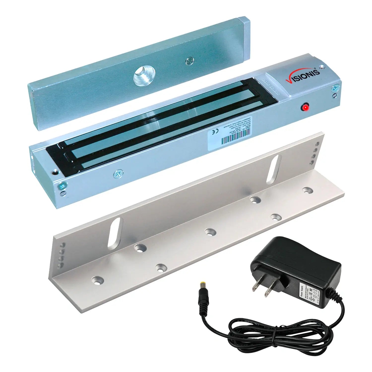 600lbs magnetic door lock (VIS-ML600LED), a VIS-LS600 mounting bracket - FPC-5692