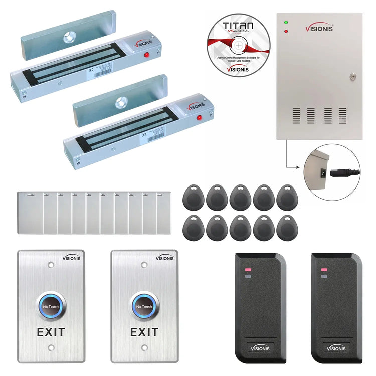 Commercial building access control systems with 300 lbs maglocks, card readers, software - FPC-6131