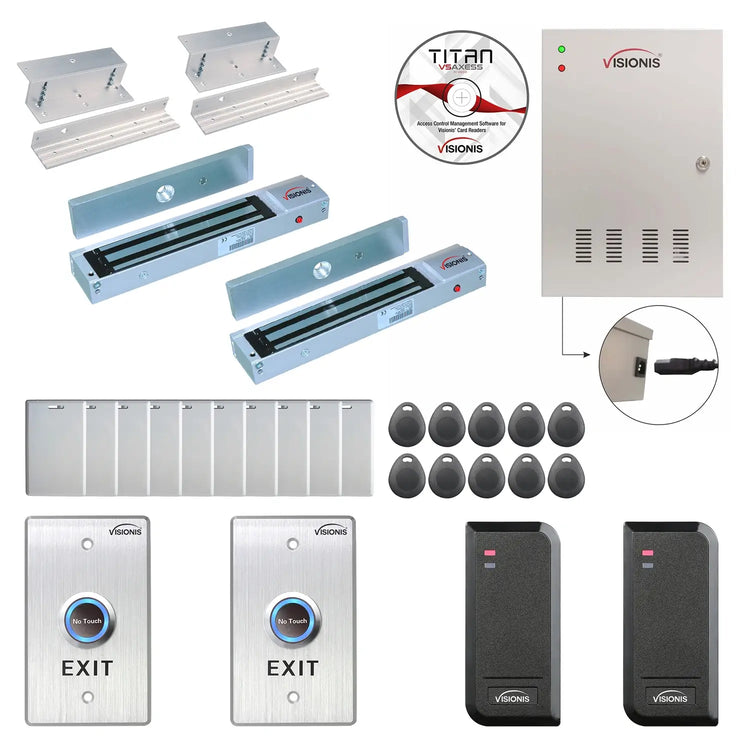 Commercial building access control systems with 600 lbs maglocks, card readers, software - FPC-6134