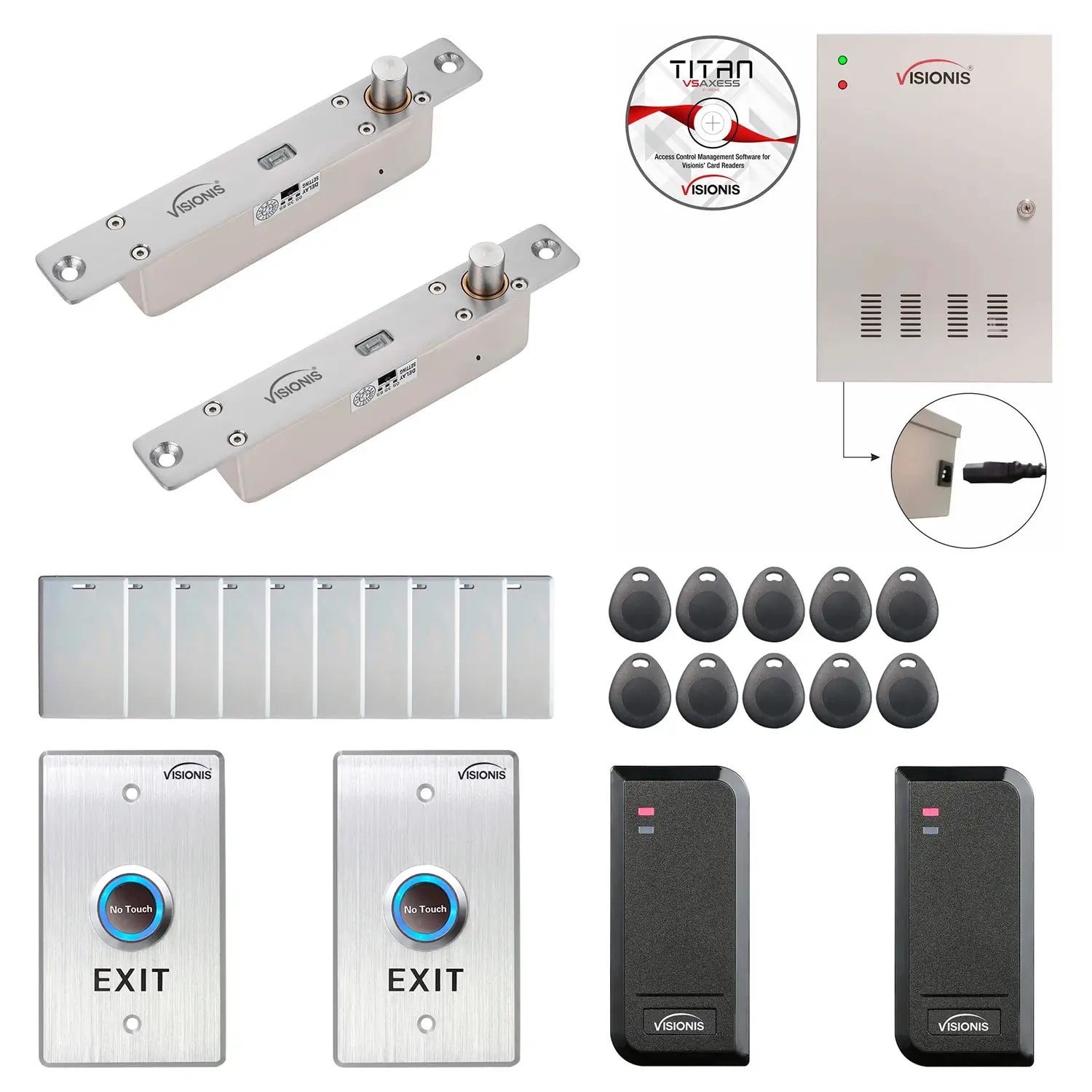 Commercial building access control systems with electric drop bolt lock​, Software, card reader and controller - FPC-6156