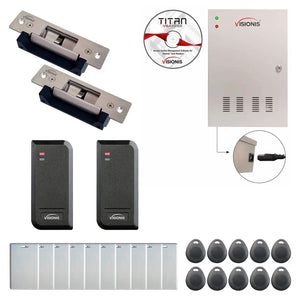 Commercial building access control systems with electric door strike​, Software, card reader and controller - FPC-6164