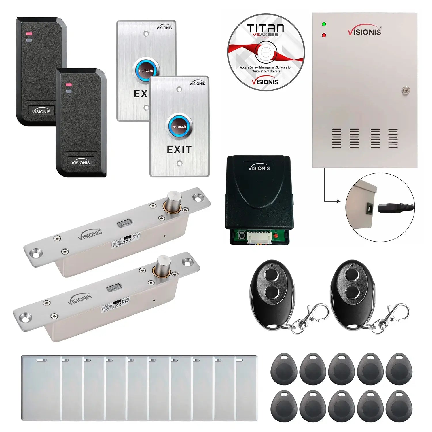 Commercial building access control systems with electric drop bolt lock​, Software, card reader and controller - FPC-6179