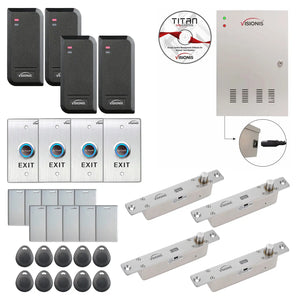 Commercial building access control systems with electric drop bolt lock​​, Software, card reader and controller - FPC-6216
