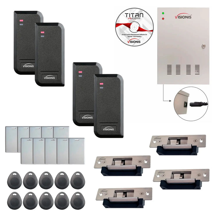 Business access control systems with Electric Door Strikes, card reader,  software - FPC-6224