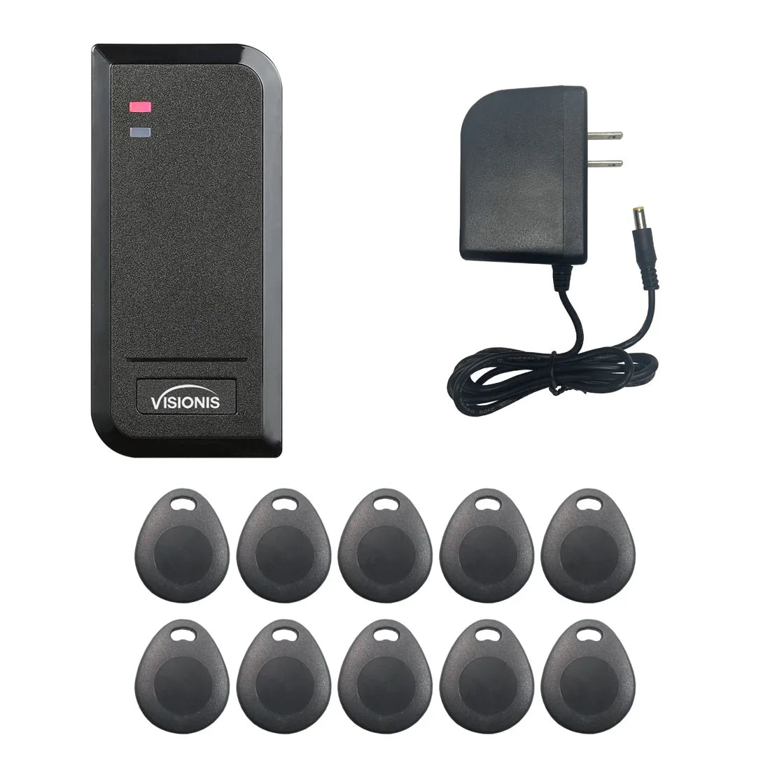 Door badge reader. Wiegand 26 Bit + Pack Of 10 Proximity Key Tags - FPC-6435