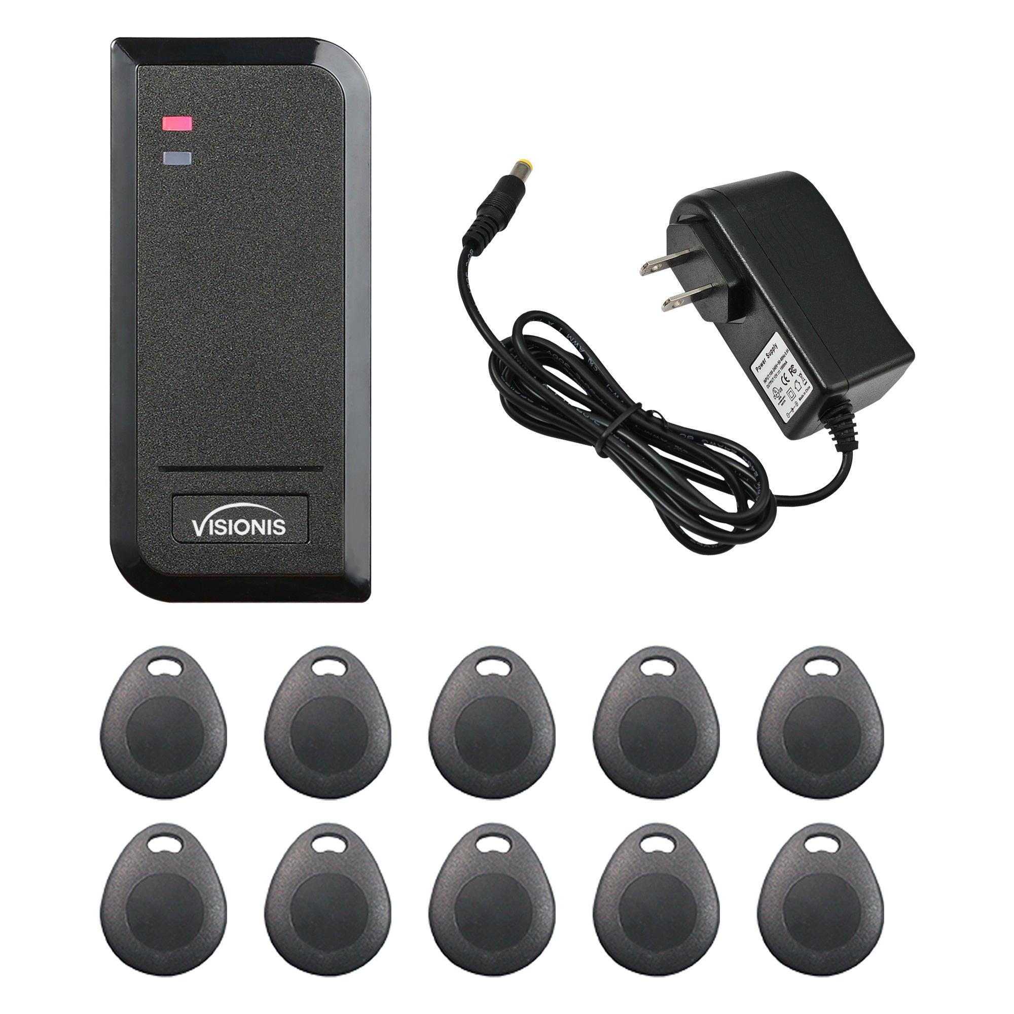 Door badge reader. Wiegand 26 Bit + Pack Of 10 Proximity Key Tags - FPC-6435