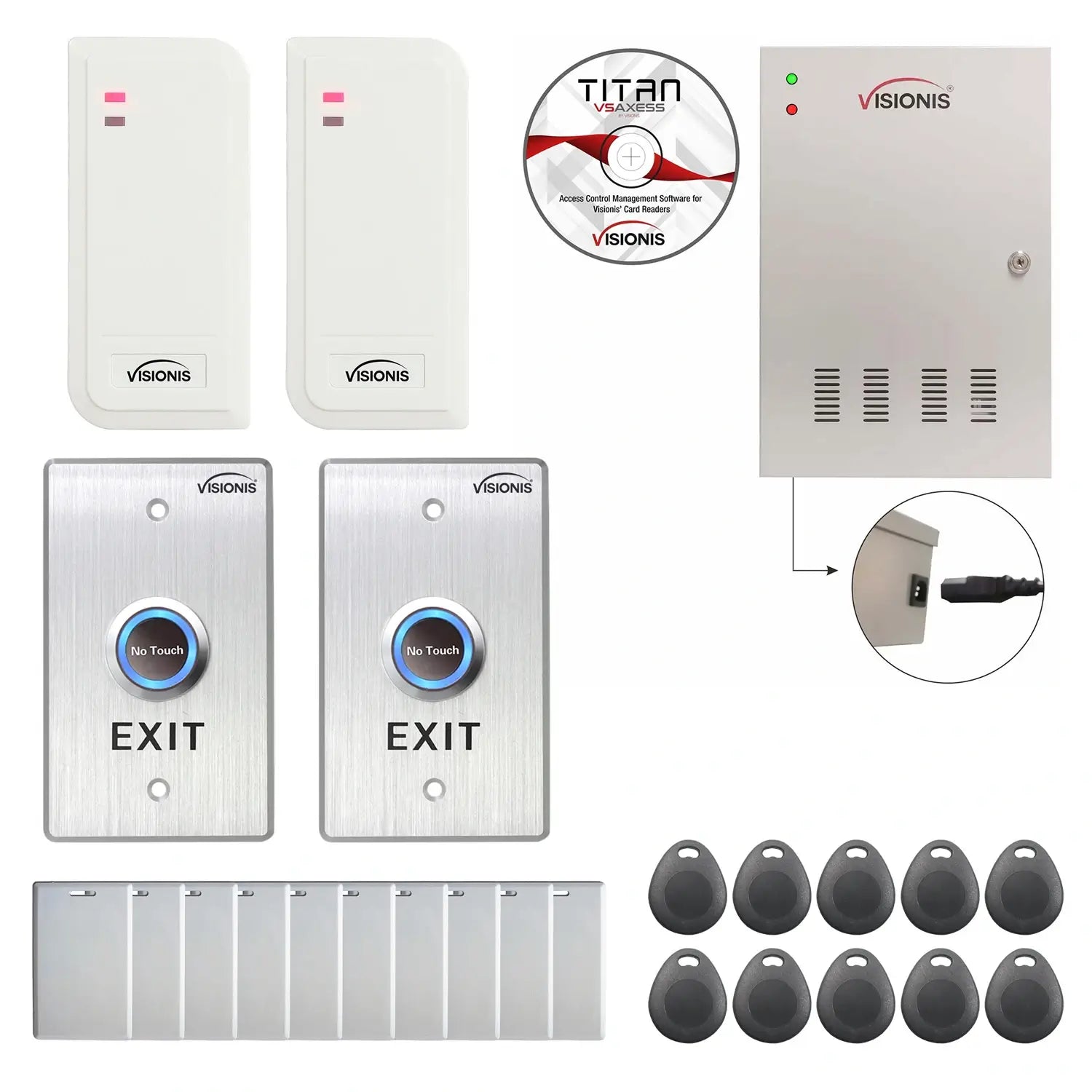 Commercial building access control systems with card readers, exit buttons, software - FPC-6476