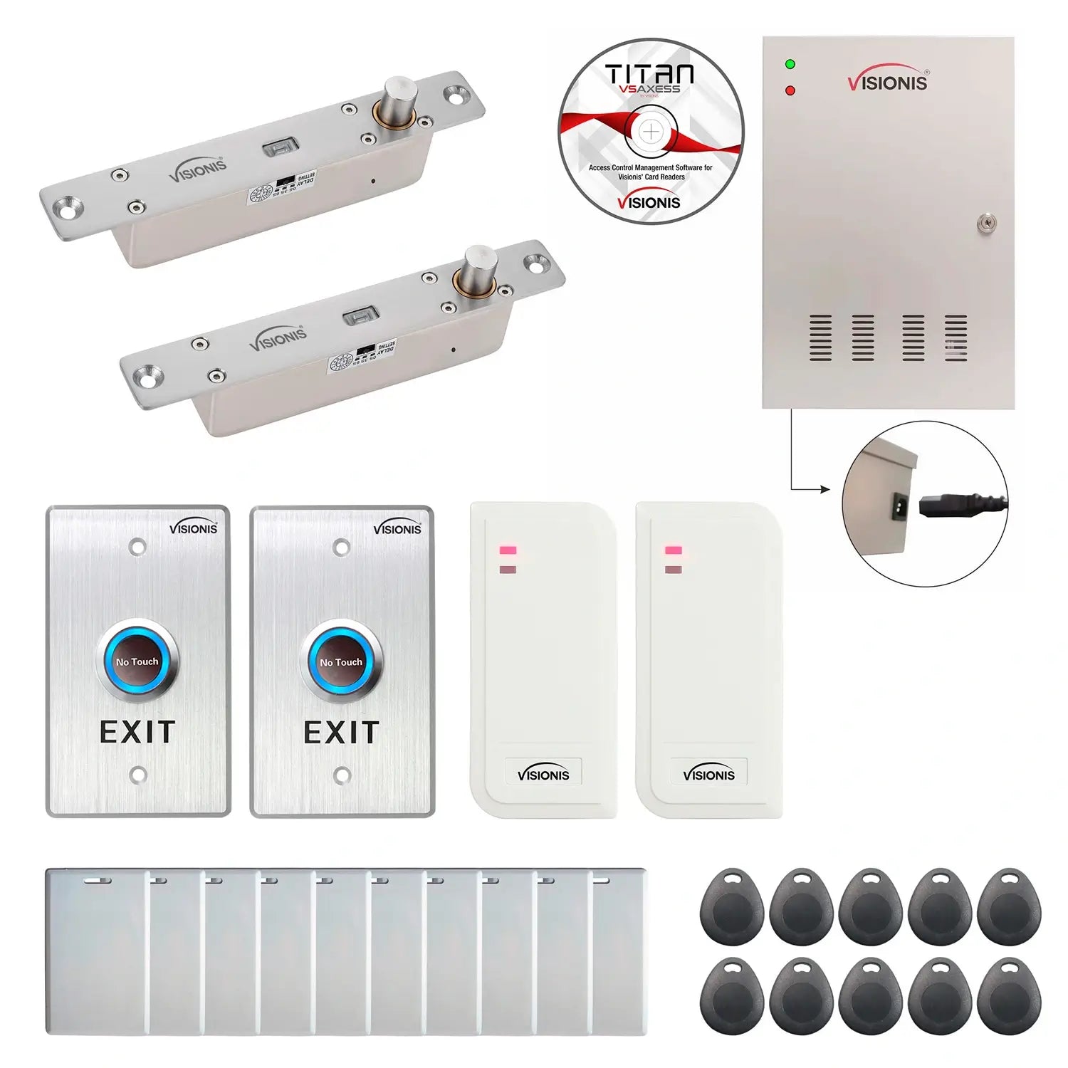 Commercial building access control systems with electric drop bolt lock​, Software, card reader and controller - FPC-6502