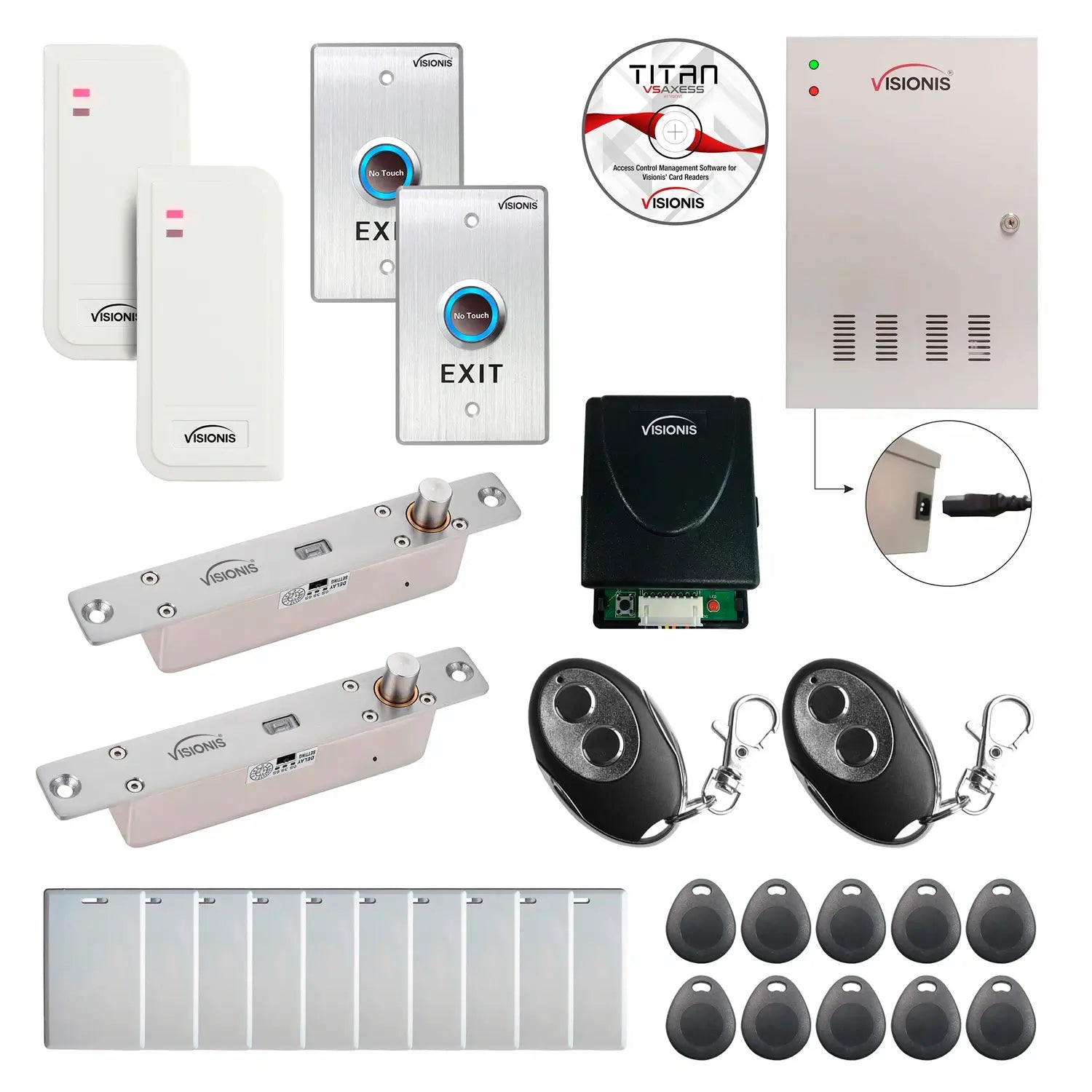 Commercial building access control systems with electric drop bolt lock​, Software, card reader and controller - FPC-6525