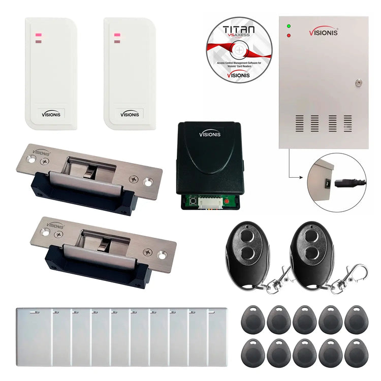Commercial building access control systems with electric door strike​, Software, card reader and controller - FPC-6533