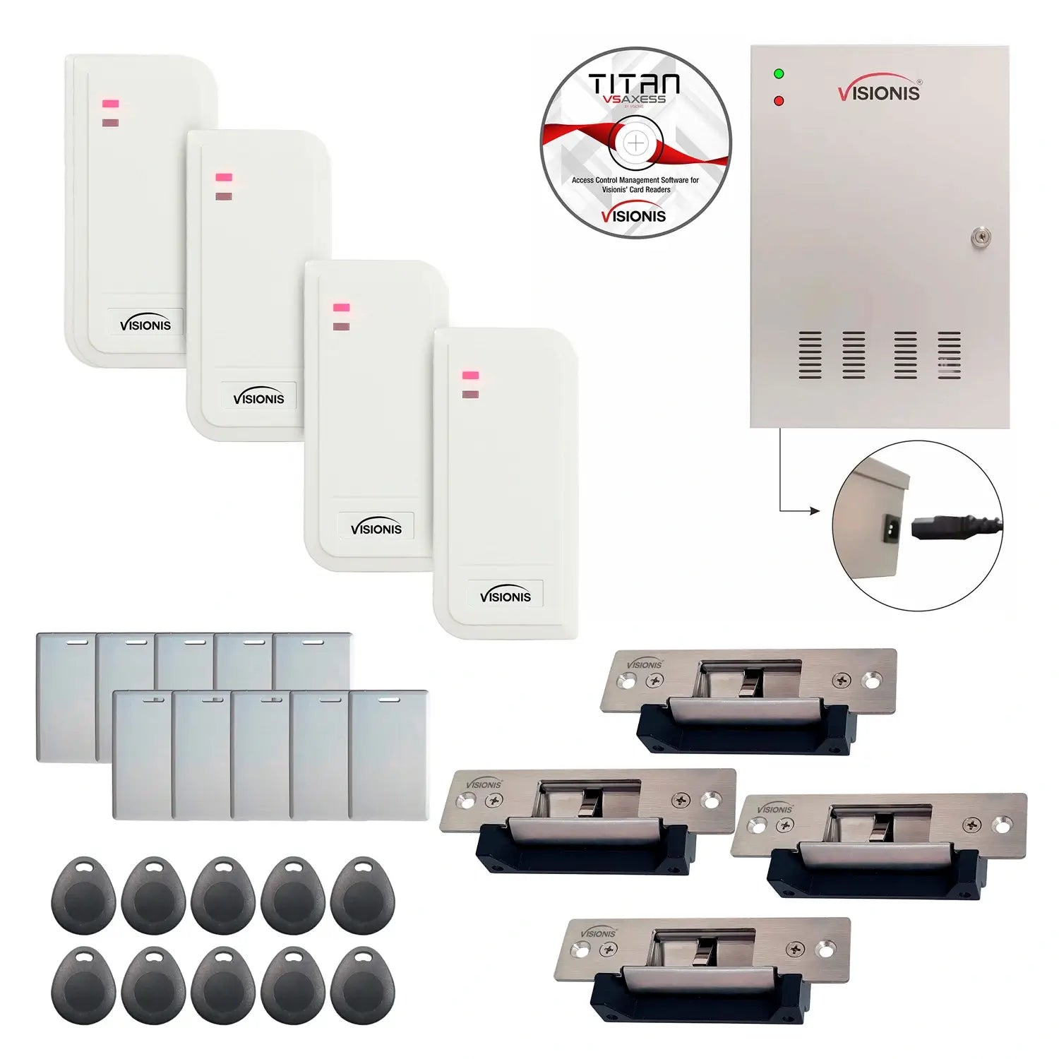 Business access control systems with Electric Door Strikes, card reader,  software - FPC-6191