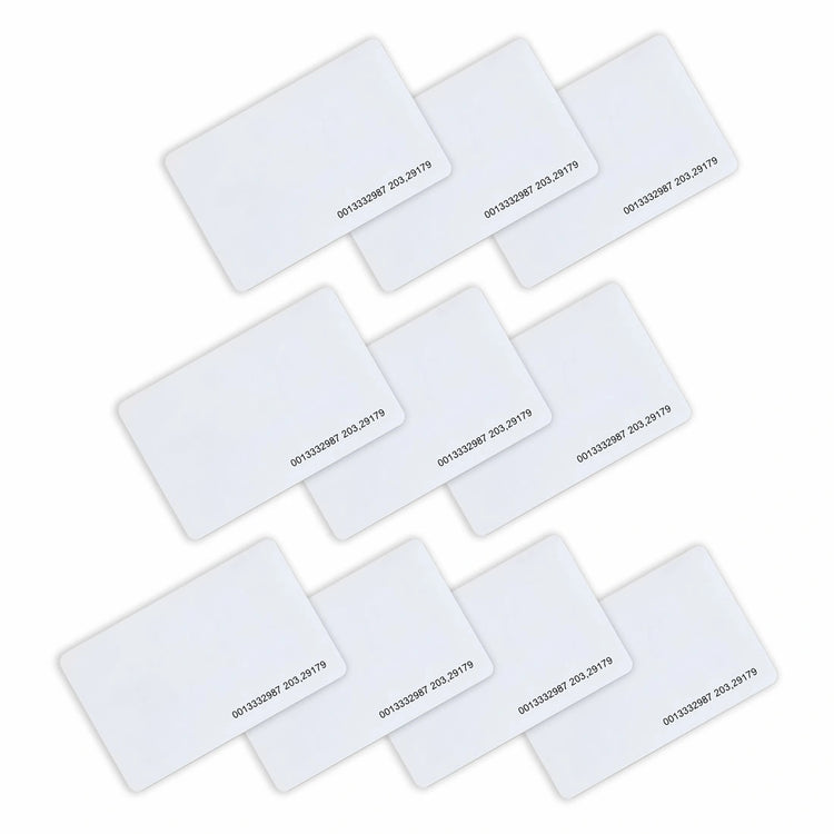 Pack of 10 Contactless RFID EM MIFARE Proximity Entry Card VIS-PROXCARD-COMBO for Access Control. Printable, Thin 0.83mm. 125Khz and 13.56Mhz TK4100 - FPC-7272 Visionis