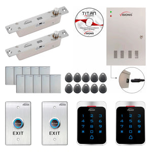 Commercial access control systems with electric bolt locks, controller box, keypad and card reader - FPC-7293