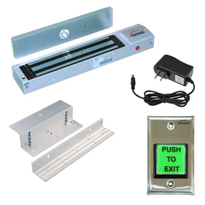 600 lbs Maglocks kit with push to exit button - FPC-7319