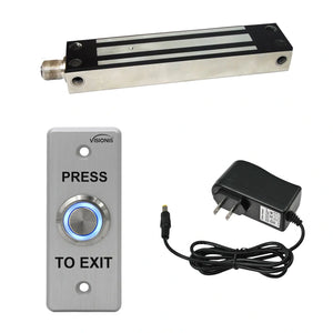 800 lbs gate maglock kit with push to exit button - FPC-7328