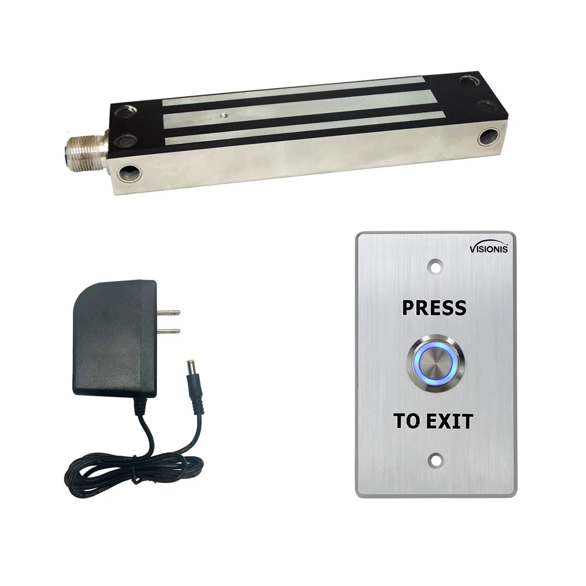 800 lbs gate maglock kit with push to exit button - FPC-7329