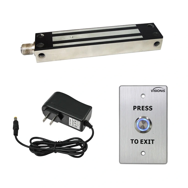 800 lbs gate maglock kit with push to exit button - FPC-7329