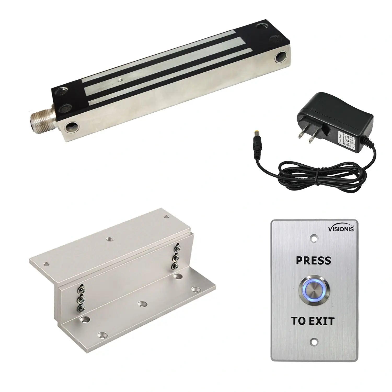 800 lbs gate maglock kit with push to exit button - FPC-7331