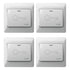 Pack of 4 Push to exit buttons for door release - VIS-7030 Visionis