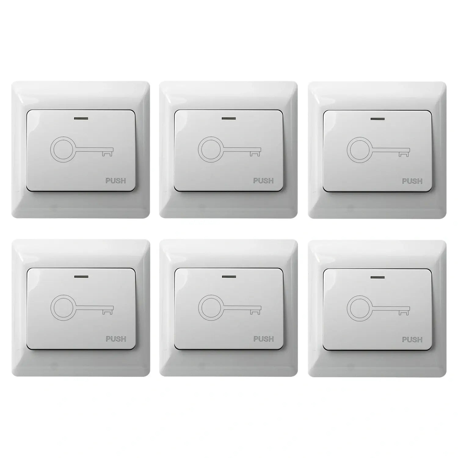 Pack of 6 Push to exit buttons for door release - VIS-7030 Visionis