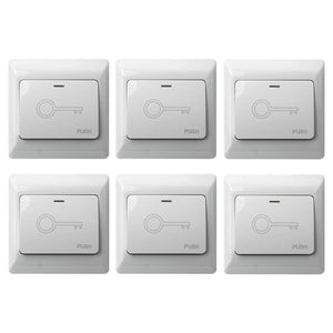Pack of 6 Push to exit buttons for door release - VIS-7030 Visionis