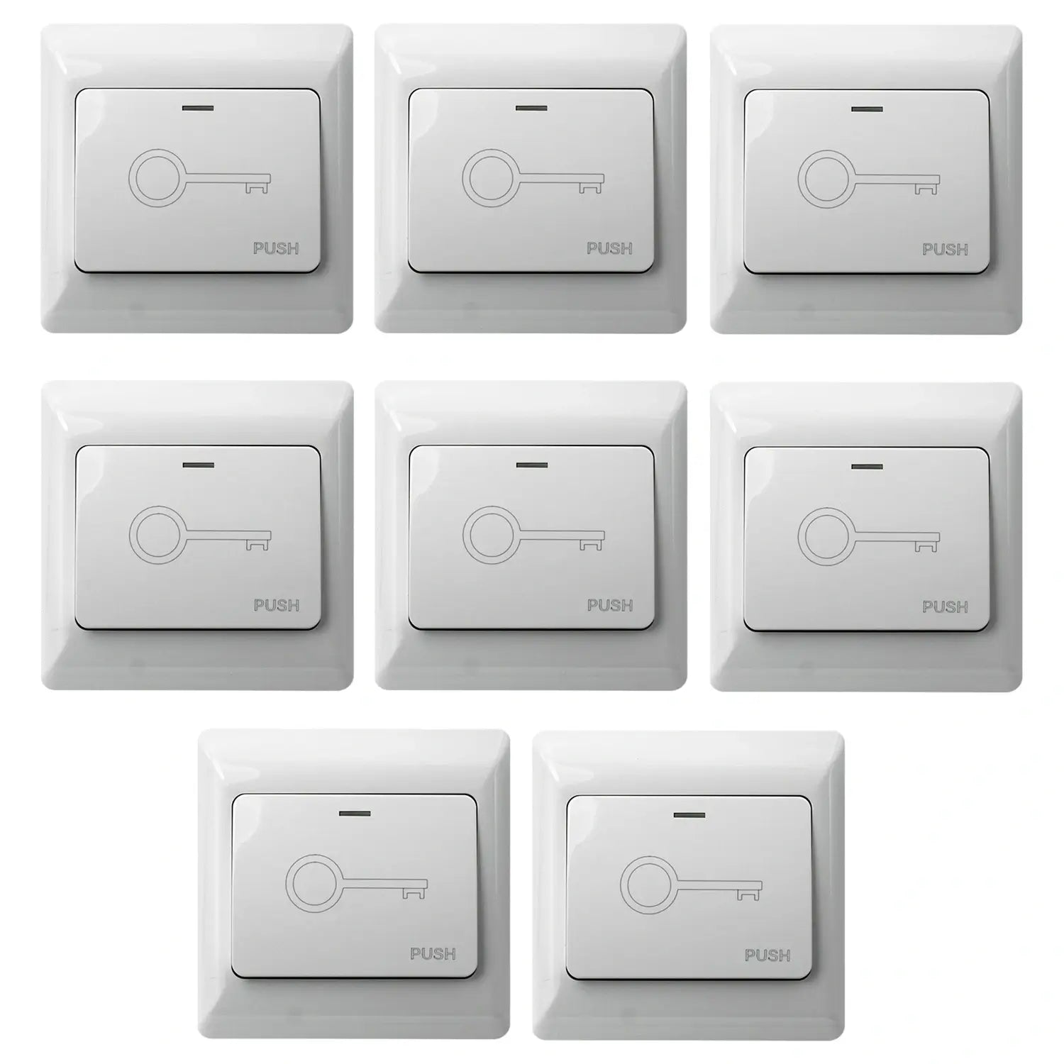 Pack of 8 Push to exit buttons for door release - VIS-7030 Visionis