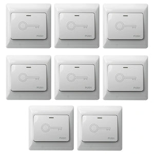 Pack of 8 Push to exit buttons for door release - VIS-7030 Visionis