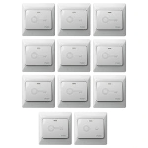 Pack of 10 Push to exit buttons for door release - VIS-7030 Visionis