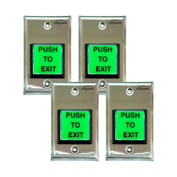 Pack of 4 green request to exit buttons - VIS-7000 Visionis
