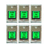Pack of 6 green push to exit buttons - VIS-7000 Visionis