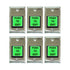 Pack of 6 green push to exit buttons - VIS-7000 Visionis