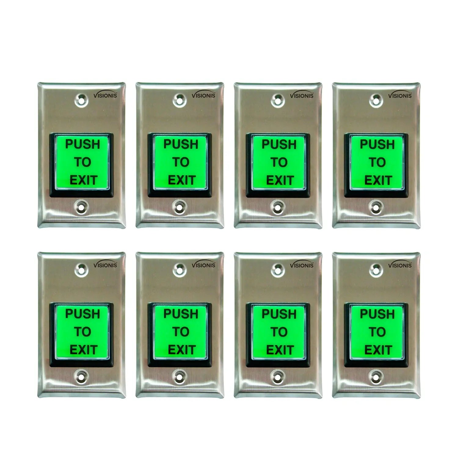 Pack of 8 green request to exit buttons - VIS-7000 Visionis